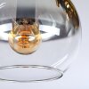 Koyoto ceiling light, globe light gold, black, 3-light sources