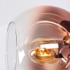 Koyoto ceiling light, globe light gold, black, 3-light sources