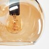 Koyoto ceiling light, globe light Amber, chrome, Smoke-coloured, 8-light sources