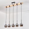 Ripoll hanging light, globe light, pendant light Ecru, black, 5-light sources