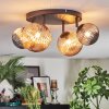 Chehalis ceiling light, globe light Amber, Smoke-coloured, 4-light sources
