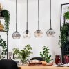 Koyoto hanging light, globe light, pendant light Ecru, black, 4-light sources