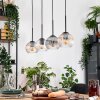 Koyoto hanging light, globe light, pendant light Ecru, black, 4-light sources