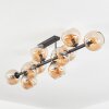 Koyoto ceiling light, globe light Amber, 10-light sources