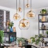 Ripoll hanging light, globe light, pendant light gold, black, 5-light sources