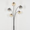 Ripoll globe light, floor lamp Amber, clear, Smoke-coloured, 5-light sources