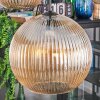 Koyoto hanging light, globe light, pendant light 45 cm Amber, clear, 5-light sources