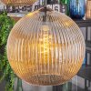 Koyoto hanging light, globe light, pendant light 45 cm Amber, clear, 5-light sources