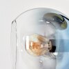 Koyoto globe light, floor lamp blue, gold, green, clear, Smoke-coloured, 5-light sources