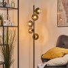 Koyoto globe light, floor lamp blue, gold, green, clear, Smoke-coloured, 5-light sources
