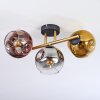 Ripoll ceiling light, globe light gold, black, 3-light sources