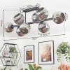 Ripoll ceiling light, globe light chrome, Smoke-coloured, 8-light sources