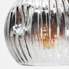 Ripoll ceiling light, globe light chrome, clear, Smoke-coloured, 8-light sources