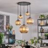 Koyoto hanging light, globe light, pendant light Amber, 5-light sources