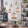Koyoto hanging light, globe light, pendant light Amber, 5-light sources