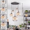 Koyoto hanging light, globe light, pendant light Amber, clear, 5-light sources