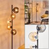 Koyoto globe light, floor lamp Amber, clear, Smoke-coloured, 5-light sources