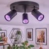 Foren ceiling light, ceiling spotlight LED black, 3-light sources, Colour changer