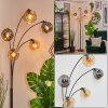 Ripoll globe light, floor lamp Amber, Smoke-coloured, 5-light sources