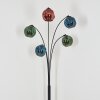 Ripoll globe light, floor lamp blue, green, coppery, 5-light sources