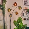 Ripoll globe light, floor lamp blue, gold, green, coppery, 5-light sources