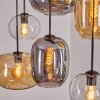 Apedo hanging light, pendant light Amber, clear, Smoke-coloured, 6-light sources