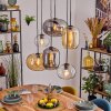 Apedo hanging light, pendant light Amber, clear, Smoke-coloured, 6-light sources