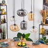 Apedo hanging light, pendant light Amber, clear, Smoke-coloured, 6-light sources