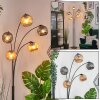 Ripoll globe light, floor lamp Amber, Smoke-coloured, 5-light sources