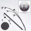 Koyoto globe light, floor lamp clear, Smoke-coloured, 5-light sources