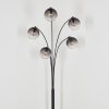 Koyoto globe light, floor lamp clear, Smoke-coloured, 5-light sources