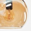 Koyoto ceiling light, globe light Amber, 8-light sources
