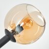 Koyoto ceiling light, globe light Amber, 8-light sources