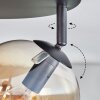 Gastor ceiling light, globe light Amber, 4-light sources