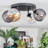 Koyoto ceiling light, globe light Amber, clear, Smoke-coloured, 4-light sources