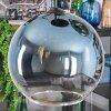 Koyoto hanging light, globe light, pendant light blue, chrome, green, clear, coppery, Smoke-coloured, 5-light sources
