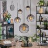 Koyoto hanging light, globe light, pendant light clear, Smoke-coloured, 5-light sources