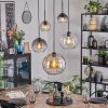 Koyoto hanging light, globe light, pendant light Amber, clear, Smoke-coloured, 5-light sources