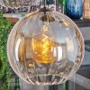 Koyoto hanging light, globe light, pendant light Amber, clear, Smoke-coloured, 5-light sources