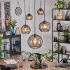 Koyoto hanging light, globe light, pendant light Smoke-coloured, 5-light sources