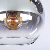 Koyoto ceiling light, globe light gold, black, 3-light sources