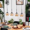 Koyoto hanging light, globe light, pendant light Ecru, black, 4-light sources