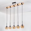 Ripoll hanging light, globe light, pendant light Ecru, black, 5-light sources