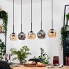 Ripoll hanging light, globe light, pendant light Ecru, black, 5-light sources