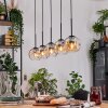 Ripoll hanging light, globe light, pendant light Ecru, black, 5-light sources