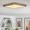 Finsrud bathroom light, ceiling light, Panel LED matt nickel, 1-light source