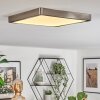 Finsrud bathroom light, ceiling light, Panel LED matt nickel, 1-light source