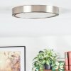 Finsrud bathroom light, ceiling light, Panel LED matt nickel, 1-light source