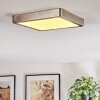 Finsrud bathroom light, ceiling light, Panel LED matt nickel, 1-light source