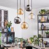 Koyoto hanging light, globe light, pendant light gold, black, 5-light sources